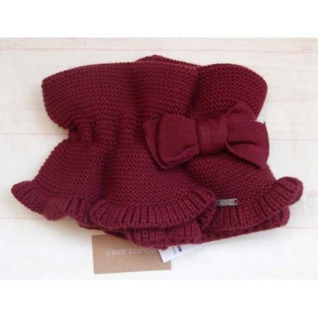 Cesar Blanco Winter Girl Scarf Wine