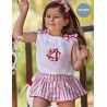 Juliana Verano Conjunto bebé niña Rayas Rojas