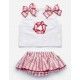 Juliana Summer Baby Girl Set Red Stripes