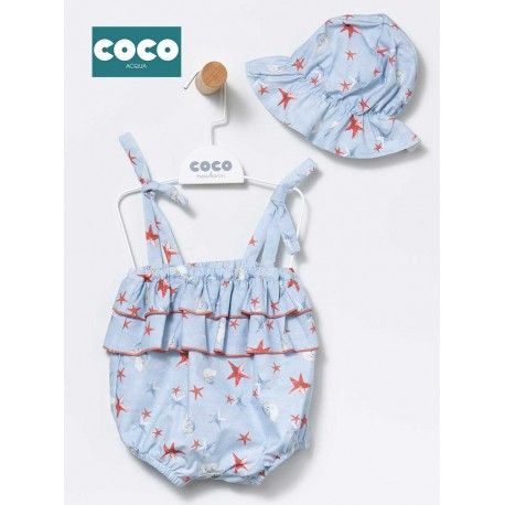 Coco Acqua Summer Baby Girl Romper Conches