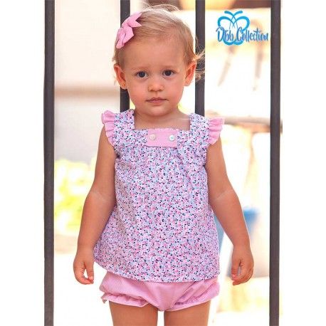 DBB Collection Summer Baby Girl Pink Set Flowers