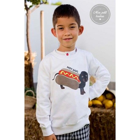 Mon Petit Bonbon Summer Boy Sweatshirt Hot Dog