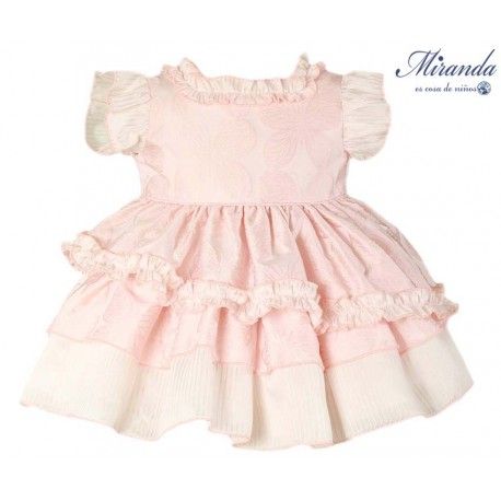 Miranda Verano Vestido bebé niña Rosa Mariposas