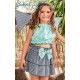 Babiné Summer Girl Green Set with Squared Skirt