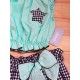 Babiné Summer Girl Green Set with Squared Skirt