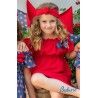 Babiné Summer Girl Red Dress with Blue Tie
