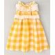 Jose Varon Summer Girl Dress Ocher Squares
