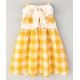 Jose Varon Summer Girl Dress Ocher Squares