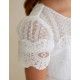 Abel & Lula Verano Vestido niña Blanco Tul Plisado