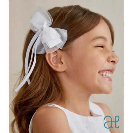 Abel&Lula Girl Pin Double Tie White