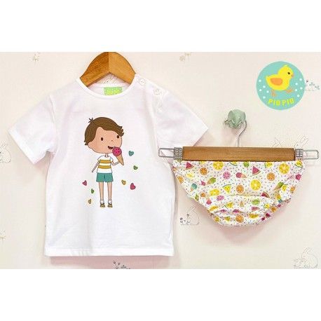 Pío Pío Verano Conjunto bebé niño Helados Braga