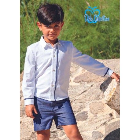 DBB Collection Verano Conjunto niño Blanco Denim