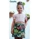 Cocote Summer Girl Set Squares and Feathers