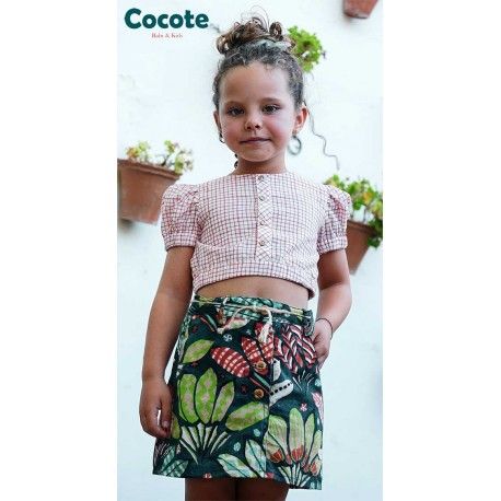 Cocote Summer Girl Set Squares and Feathers