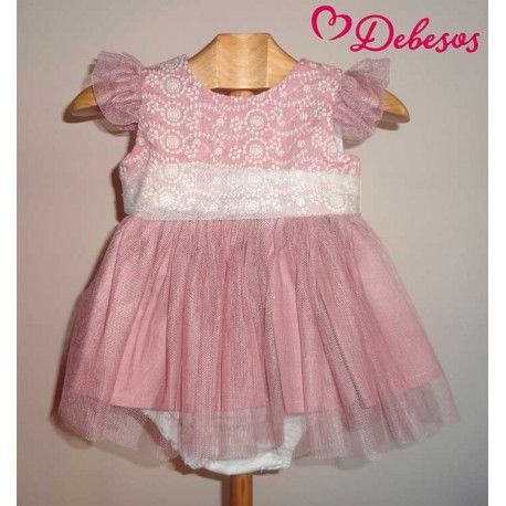 Debesos Summer Baby Girl Set Pink Nude
