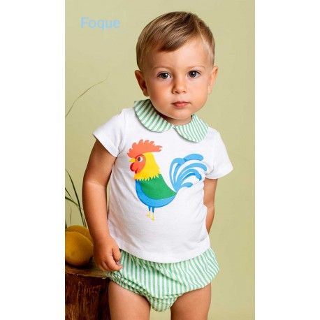 Foque Summer Baby Boy Set Rooster