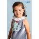 Foque Summer Girl Dress Octopus and Stripes