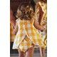 Jose Varon Summer Baby Girl Dress Ocher Squares