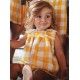 Jose Varon Summer Baby Girl Dress Ocher Squares