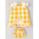 Jose Varon Summer Baby Girl Dress Ocher Squares