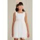 Abel & Lula Summer Girl Beige Dress Plumetis Salmon Tulle
