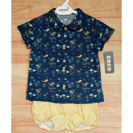 Coco Acqua Verano Conjunto bebé niño Marino Palmeras