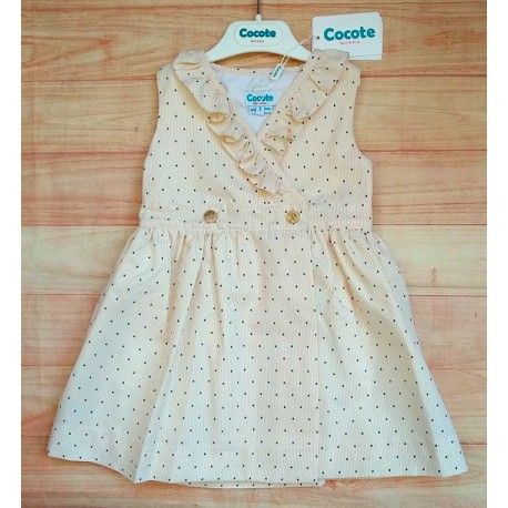 Cocote Summer Girl Dress Yellow Stripes and Stars