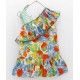 Foque Verano Vestido niña Estampado Flores Escote Asimétrico