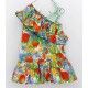 Foque Verano Vestido niña Estampado Flores Escote Asimétrico