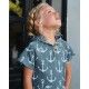 José Varón Verano Vestido niña Denim Anclas Felpa