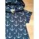 José Varón Verano Vestido niña Denim Anclas Felpa