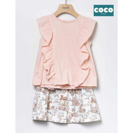 Coco Acqua Verano Conjunto niña Rosa Tigres