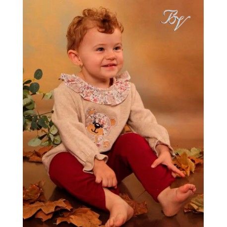 Blanca Valiente Winter Baby Girl Set Bear