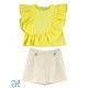 Abel & Lula Winter Girl Yellow and Beige Set