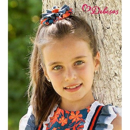 Debesos Verano Pinza niña Naranja y Denim