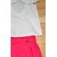 Abel & Lula Verano Conjunto Blanco y Fucsia