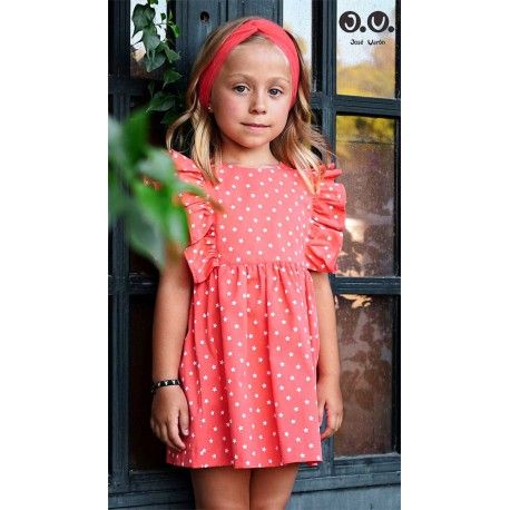 Jose Varon Summer Girl Corale Dress White Stars