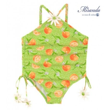 Miranda Summer Girl Swimsuit Cat Oranges