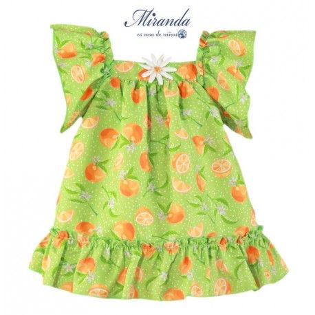 Miranda Verano Vestido niña Baño Naranjas