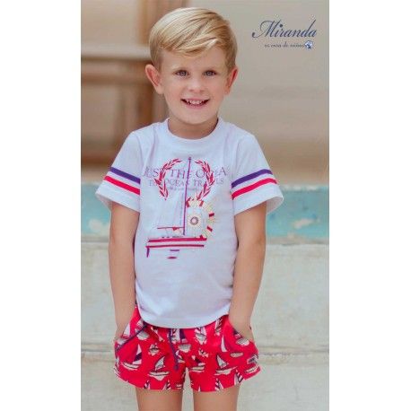 Miranda Summer Boy Swim Set Boat