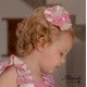 Miranda Summer Girl Pin Fuchsia and Camel Stripes