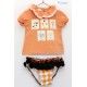 Foque Verano Conjunto niña Baño Albaricoque