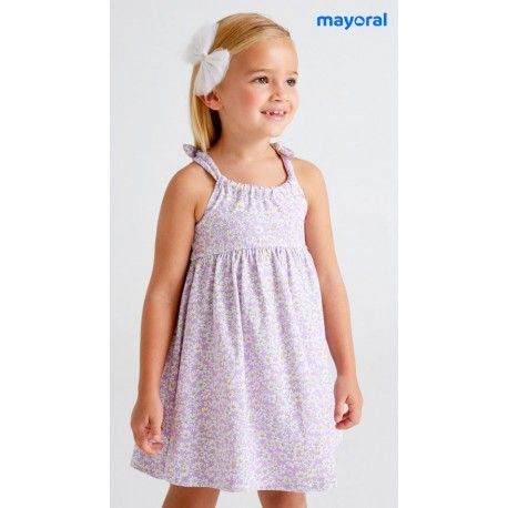 Mayoral Summer Girl Mauve Dress Flowers