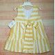 Blanca Valiente Summer Girl Dress Yellow Stripes