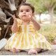 Blanca Valiente Summer Baby Girl Set Yellow Stripes