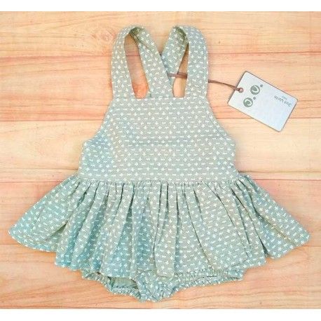 José Varón Summer Baby Girl Green Romper Aeroplanes
