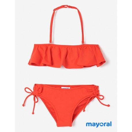 Mayoral Summer Girl Red Bikini Ruffle