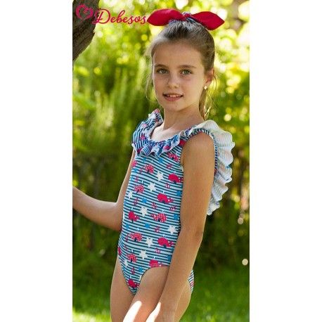 Debesos Summer Girl Swimsuit Whales