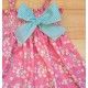 Debesos Summer Girl Swim Pink Dress Flowers