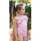 Debesos Verano Bañador niña Rosa con Florecitas